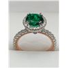 Image 2 : V.Wang Styled 1.0 Carat Round Cut Emerald Style Solitaire Rose Ring NEW SIze 7