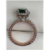 Image 3 : V.Wang Styled 1.0 Carat Round Cut Emerald Style Solitaire Rose Ring NEW SIze 7