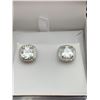 Image 1 : Sterling Silver Ladies Cushion Cut 1.25 Carat TW Earring Set NEW