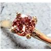 Image 2 : 10K Yellow Gold 2.08G Lab Pink Diamond 0.5Ct Ring (~Size 4.5), Made in Canada, Appraised Retail $210