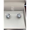 Image 1 : Set of 1.50 Carat TW Brilliant Cut Solitaire Stud Earrings NEW