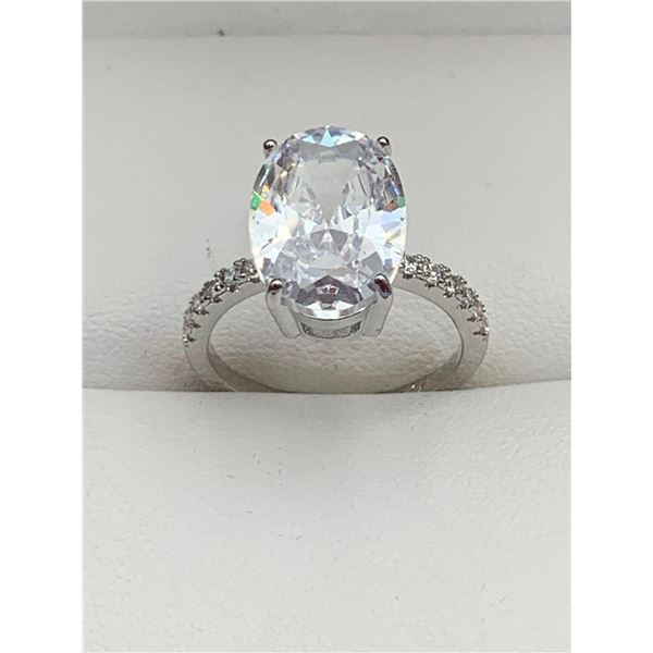 Promise of Forever 2.1 Carat Oval Cut Solitaire Engagement ring NEW .925 SIZE 7