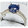 Image 2 : 10K White Gold 2.41G Blue Sapphire 2.5Ct & Diamond 0.06Ct Ring (~Size 6.5), Made in Canada, Appraise
