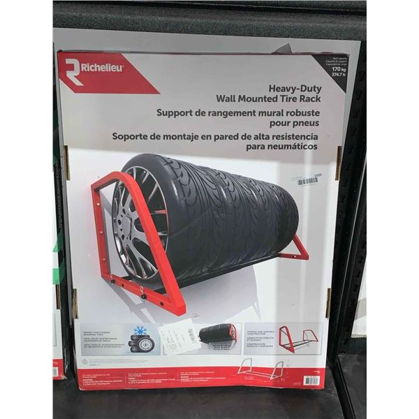 Richelieu Heavy Duty Wall Mounted Tire Rack (25.9in-46.8in)