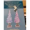 Image 2 : Set of 2 Lighted Glitter Trees with White & Colour Changing LED Lights