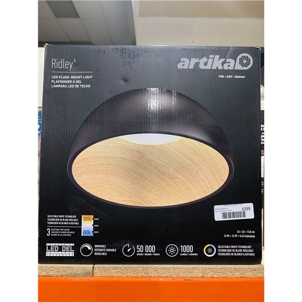 Artika Ridley LED Flush Mount Light with 3 Selectable Light Colors, Dimmable, 1000 Lumens