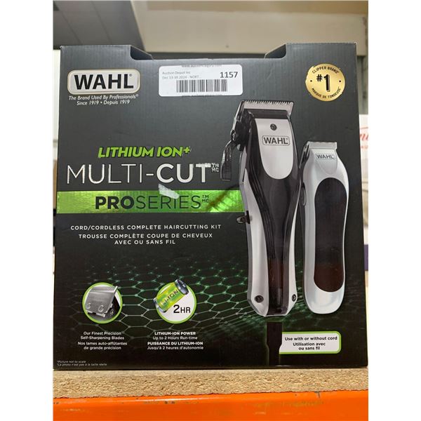 Wahl Lithium Ion Multi-Cut Pro Series Trimmer, cord/cordless complete Haircutting Kit