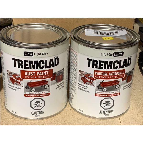 Tremclad Rust Paint Revive & Protect-Gloss Light Grey (2 x 946ml)