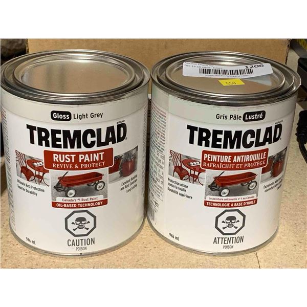 Tremclad Rust Paint Revive & Protect-Gloss Light Grey (2 x 946ml)