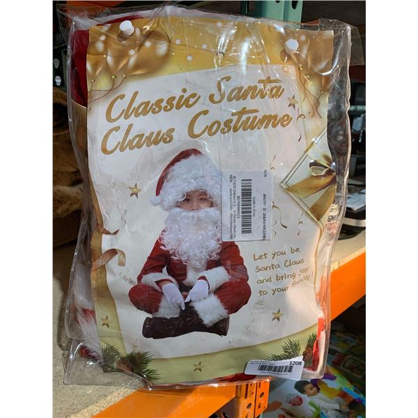 10 Pc Classic Santa Claus Costume (Medium)