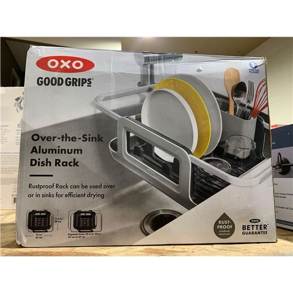OXO Good Grips Over-the-Sink Aluminum Dish Rack 15in 11.5in