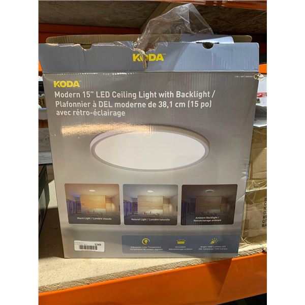 Koda Modern 15in LED Ceiling Light with Backlight