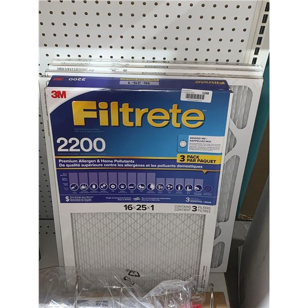 Lot of Furnace Filters 16x25x1 Set of 3 AND 20x25x1 Set of 3