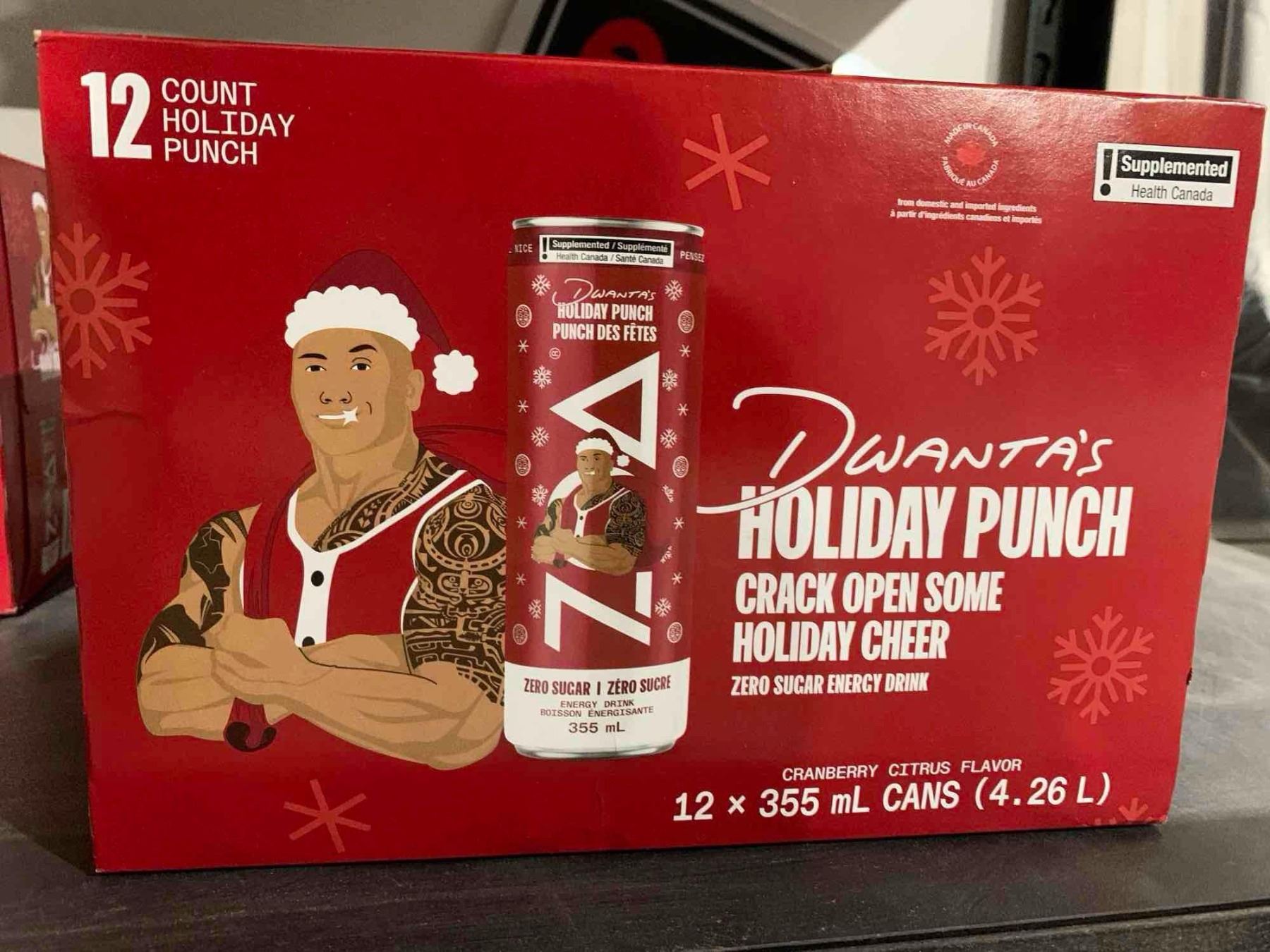 Dwanta Dwanta's Holiday Punch Zero Sugar Energy Drink 12 x 355ml
