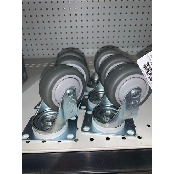 Lot of 6 Casters 3" Swivel Castors