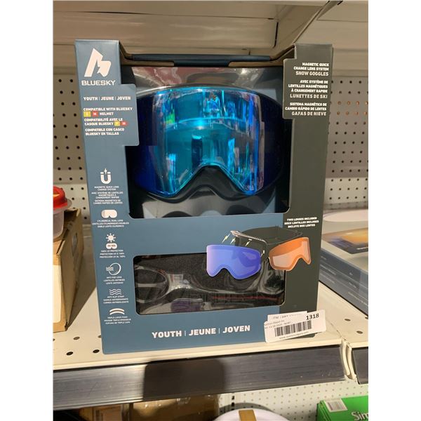 Bluesky YouthMagnetic Quick CHange Lens System Snow Goggles Compatible With Bluesky Helmet