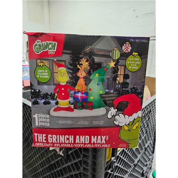 8 foot Grinch & Max Christmas Inflatable