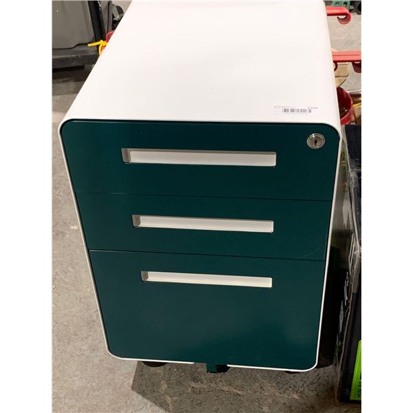 Under Desk 3 Drawer File Cabinet on Wheels