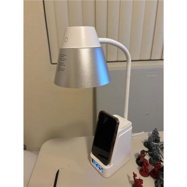 OttLite Wireless Series LED Desk Organizer Lamp with Wireless Charging Stand