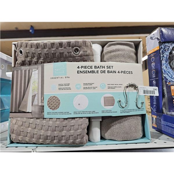 Essential Spa 4pc Bath Set - Light Brown