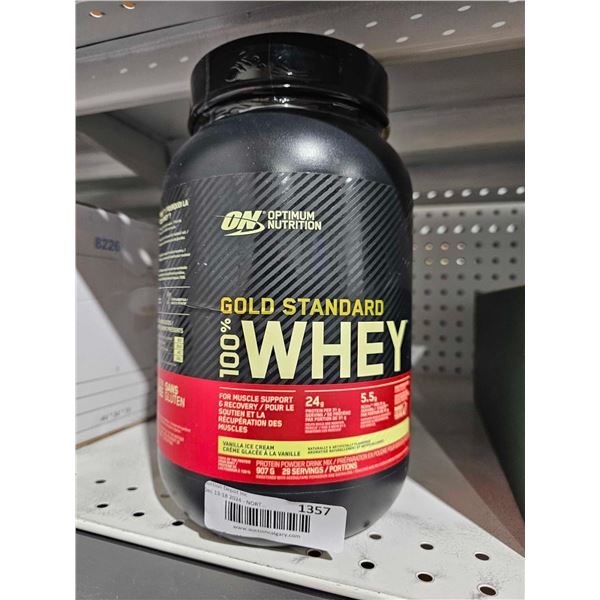 Optimum Nutrition, Gold Standard® 100% Whey, Vanilla Ice Cream 907g
