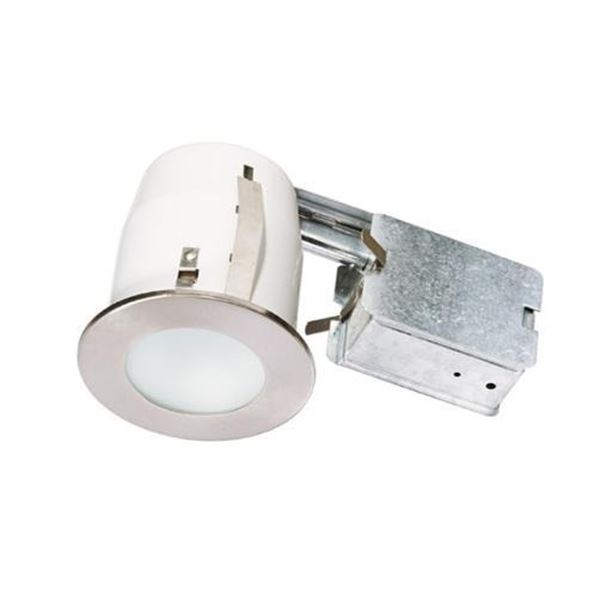 Bazz Recessed Dimmable Light For Damp Locations - 3 7/8-in dia Brushed Chrome - GU10 35-Watt Halogen