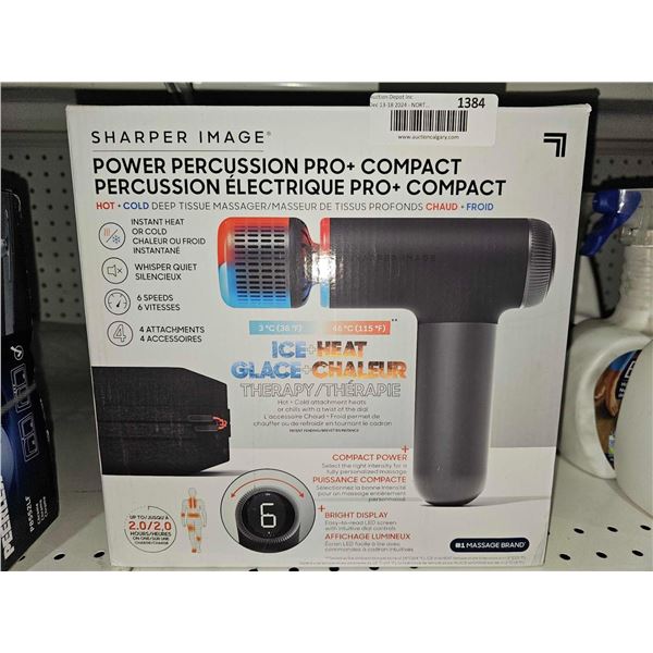 Sharper Image Power Percussion Pro+ Compact Massage Gun