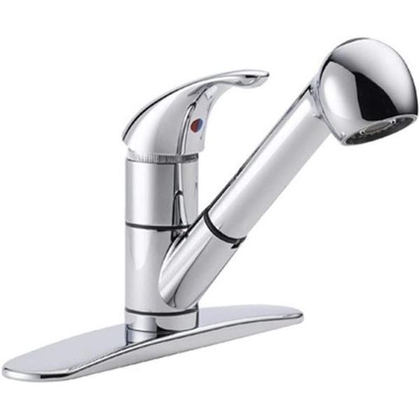 Peerless P18550LF Choice Single Handle Kitchen Pull-Out Faucet, Chrome