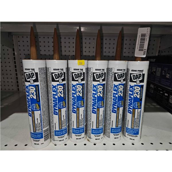 DAP Dynaflex 230 Window, Door, Siding & Trim Caulking Cedar Tan - 6x300ml