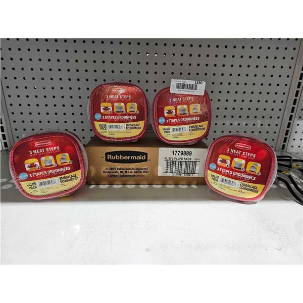 Lot of 8 (total, 4 - 2 packs)Rubbermaid 296ml Food Storage Containers