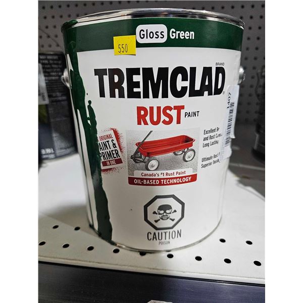 Tremclad Rust Paint - Gloss Green, 3.78L