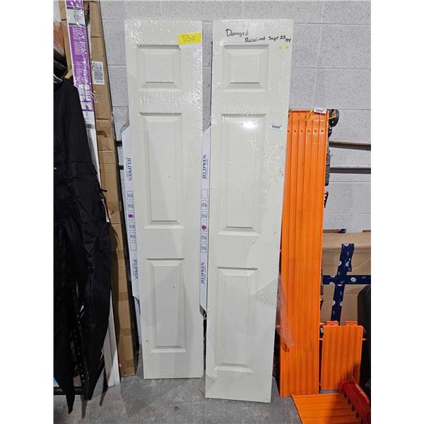 Jeld-Wen Bifold Doors, 2/6 - 30" - Lot of 2 - See minor damage in photos