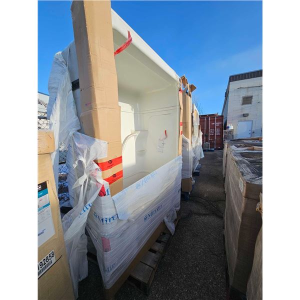 One Pc Bathtub/Shower Stall Insert - Right Hand Drain - 86TX60WX33D