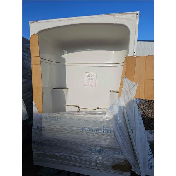 One Pc Bathtub/Shower Stall Insert - Left Hand Drain - 86TX58WX31D