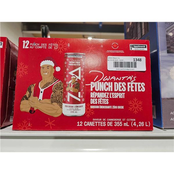 ZOA Zero Sugar Energy Drinks, Dwanta's Holiday Punch - Sugar Free with Electrolytes, Healthy Vitamin
