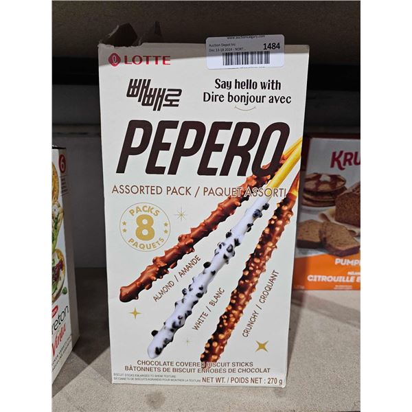 Lotte Pepero Chocolate Covered Biscuit Sticks 270 g, Assorted Pack