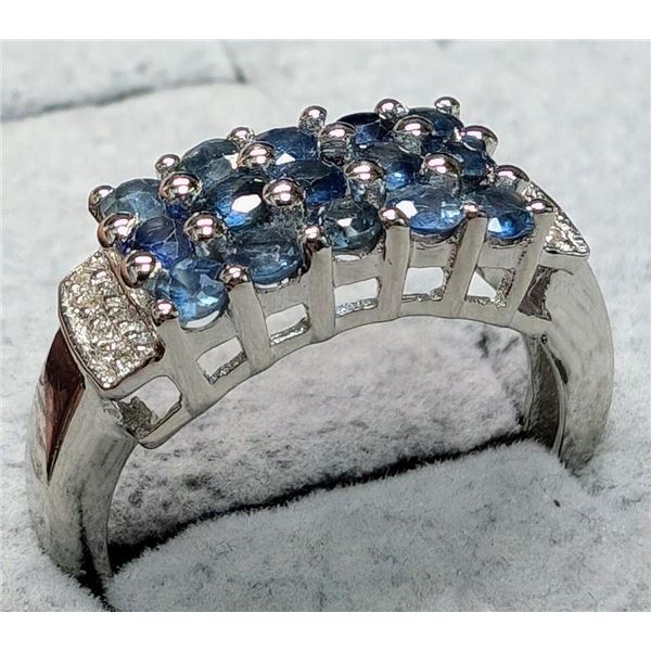 Silver 4G Sapphire 1Ct Ring, Suggested Retail Value $200