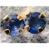Image 1 : 10K Yellow Gold Blue Sapphire 0.4Ct Earrings, Made in Canada, Suggested Retail Value $240