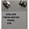 Image 4 : Silver Fresh Water Pearl Earrings, Suggested Retail Value $60