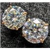 Image 2 : 14K Yellow Gold 1.11G Moissanite 2.9Ct Earrings, Made in Canada, Suggested Retail Value $1270