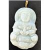 Image 2 : 14K Yellow Gold Genuine Jade Pendant, Suggested Retail Value $280