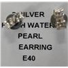 Image 3 : Silver Fresh Water Pearl Earrings, Made in Canada, Suggested Retail Value $80