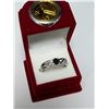 Image 3 : Silver 3.45G Sapphire 0.4Ct Ring (~Size 7), Suggested Retail Value $200