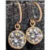 Image 1 : 10K Yellow Gold Moissanite 1.5Ct Test Like Diamond , With Better Sparkling Earrings, Made in Canada,