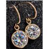 Image 2 : 10K Yellow Gold Moissanite 1.5Ct Test Like Diamond , With Better Sparkling Earrings, Made in Canada,
