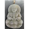 Image 2 : 14K Yellow Gold Jadenite Pendant, Suggested Retail Value $280