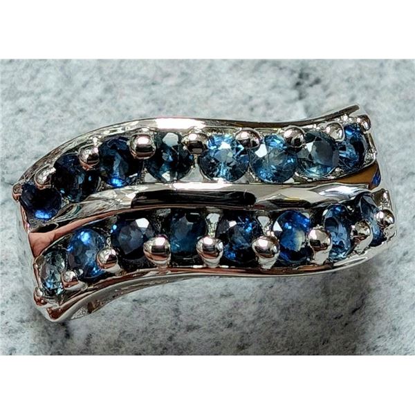Silver 3.51G Sapphire 0.5Ct Ring (~Size 7), Suggested Retail Value $200