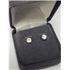 Image 4 : 14K White Gold White Sapphire 0.8Ct Earrings, Made in Canada, Suggested Retail Value $400