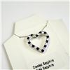 Image 2 : Silver Created Sapphire 18" Necklace, Suggested Retail Value $80