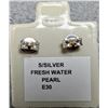 Image 3 : Silver Fresh Water Pearl Earrings, Made in Canada, Suggested Retail Value $60